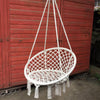 Beige Cotton Woven Hanging Hammock Chair